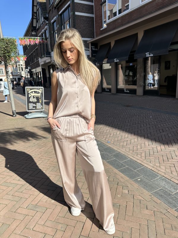 Prachtige satijn/viscose broek Freebird