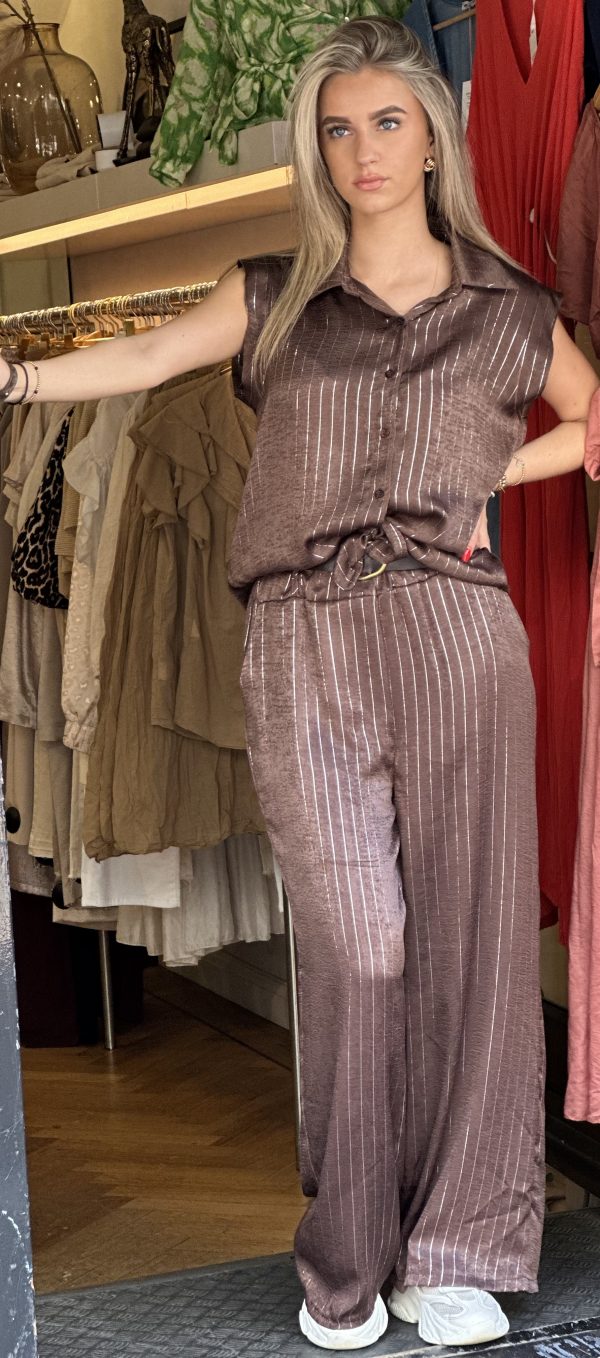 3-delige set Broek .blousje en riem