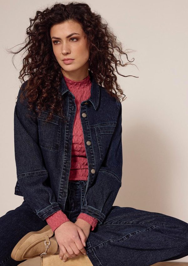 Denim Jacket met subtiele glans Tramontana