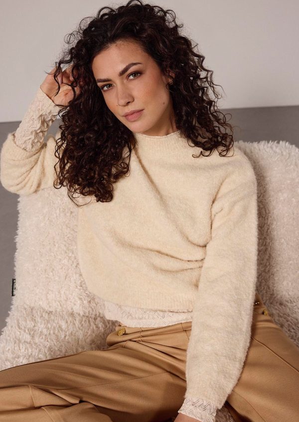 Turtle-Neck Bouclé Trui Tramontana