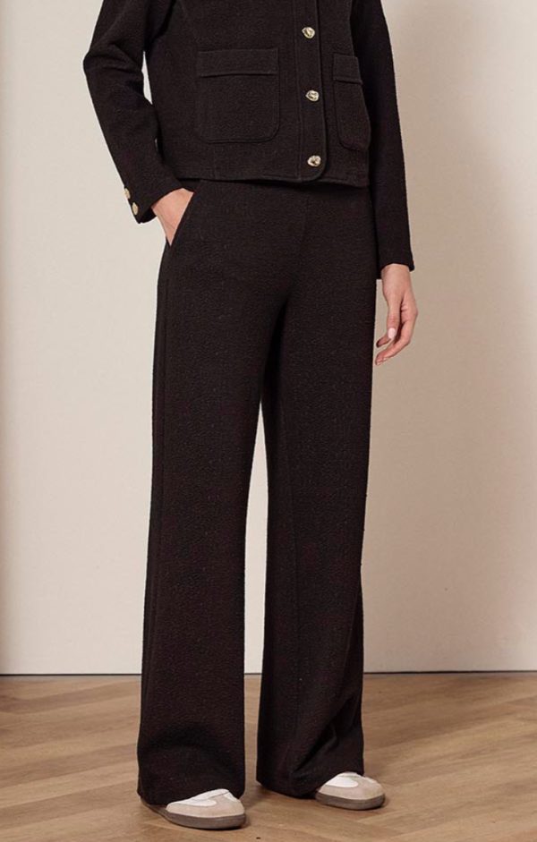 Structured Wide-Leg Broek Tramontana